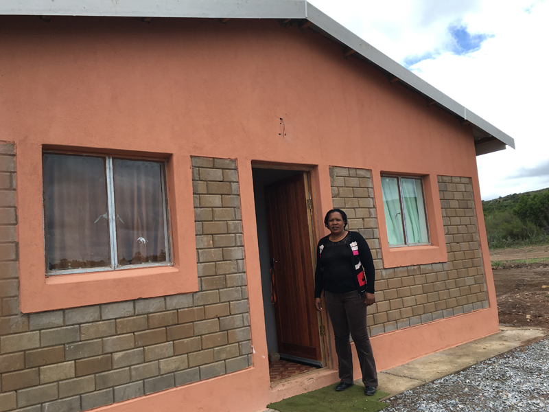 Radway Green Farm dwellers are living their dream thanks to the Department of Rural Development and Land Reform. Bonelwa Mbambatho (right) is enjoying her new home.