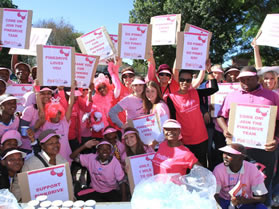 The Pink volunteeers – a group of woman who help the Pink Drive to spread awareness of breast cancer.