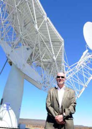 Minister of Science and Technology Derek Hanekom at the Square Kilometre Array site in the Northern Cape.
