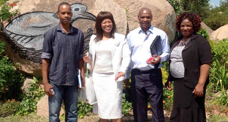 Bulldog Security Services owner Lungy Mthembu (centre) says her business has grown since joining the Small Enterprise Development Agency’s incubation programme.