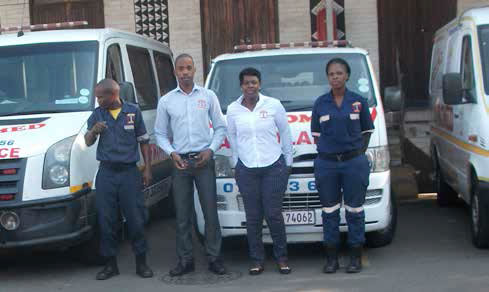 S’thembiso Ngubo (centre left) and Nelly Ngcobo (centre right) with two of their employees Simo Sabelo and Sebenzile Mbatha.