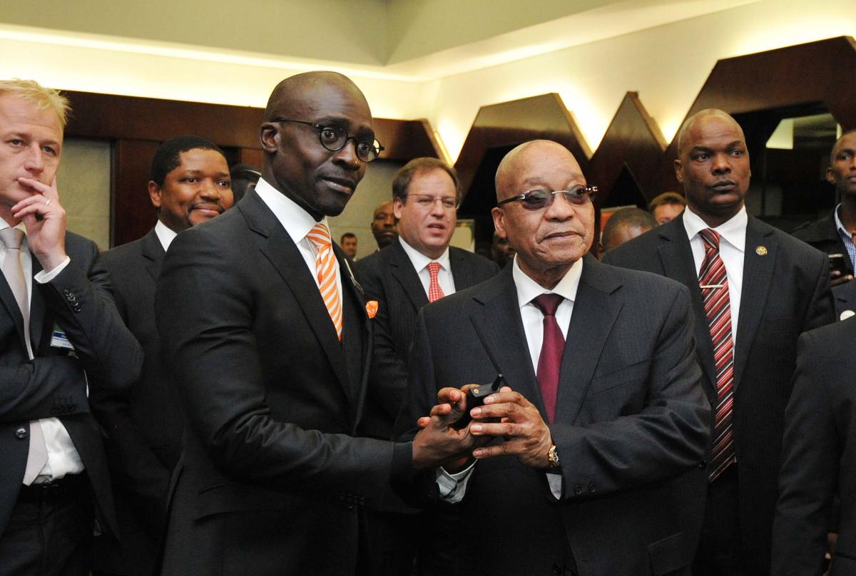 President Jacob Zuma and Home Affairs Minister Malusi Gigaba during the Launch of the eHome Affairs.