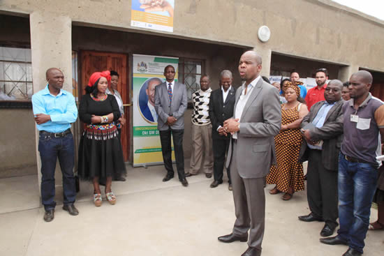 Councillor Greaterman Thwala (centre) has opened up his home to bring health services closer to his community.