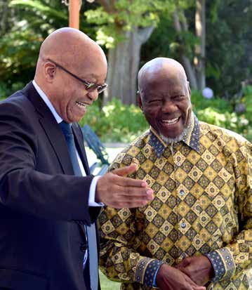 President Jacob Zuma seen here with one of his special guests at the high tea in Cape Town.