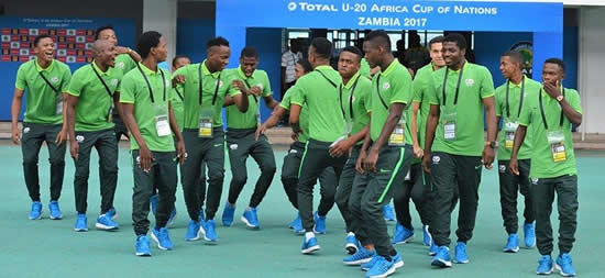 South African u20 Men’s National Team Amajita singing before one of the matches at the recent CAF U20 African Cup of Nations. (Image: Namhla Mphelo)