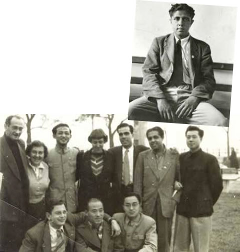 In Budapest, Hungary with various delegates, 1951