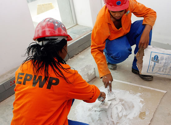 The EPWP aims to alleviate poverty and create work, while delivering important developmental assets and services.