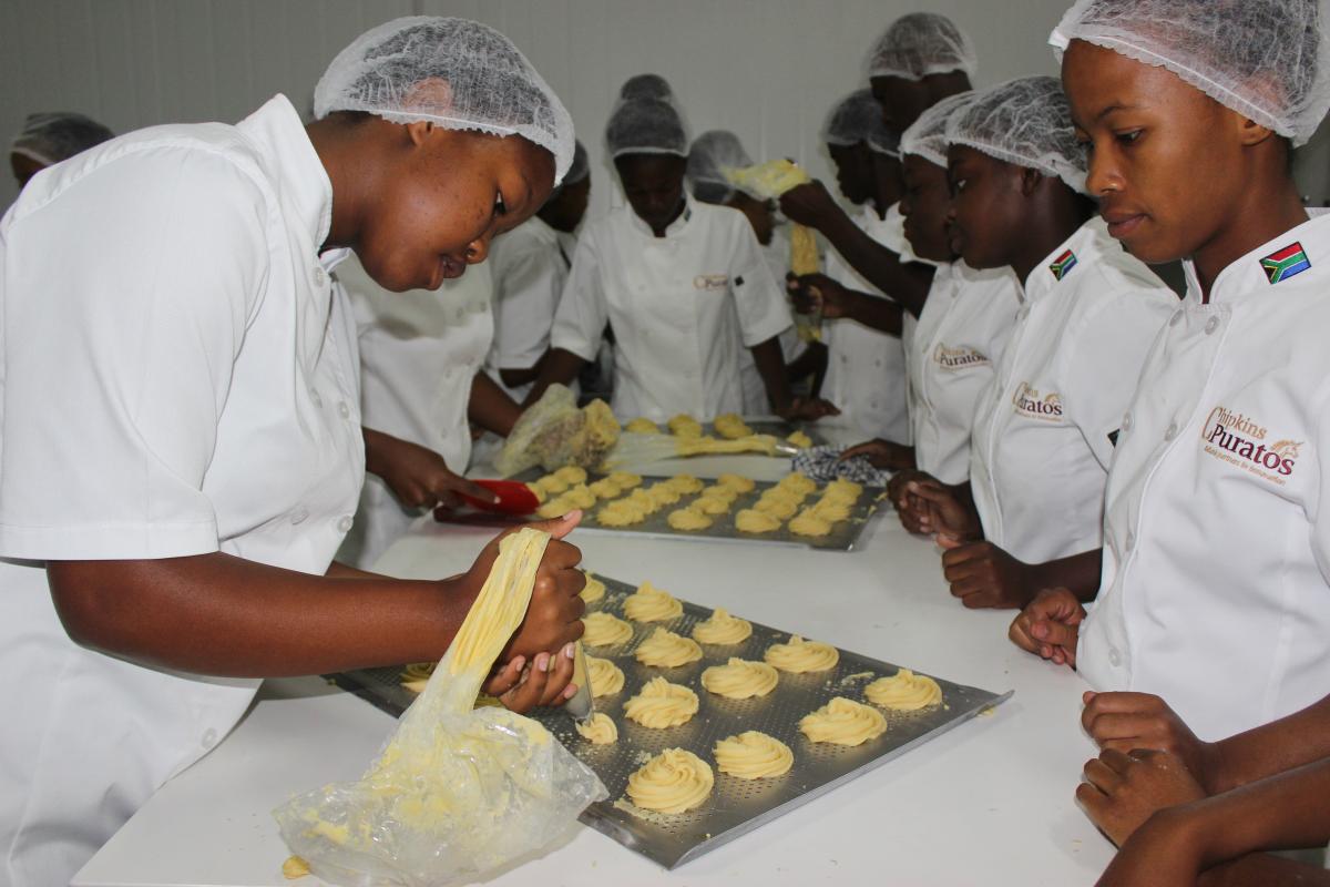 Twenty-five pupils are participating in the four-step training programme. They will receive an NQF level two qualification in bread and flour confectionary on top of their matric certificate.