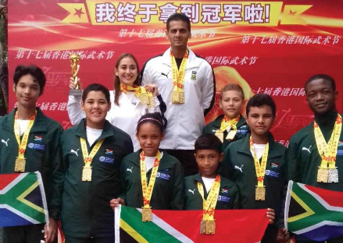 The SA Kung Fu Development Squad which represented the country at the Hong Kong International Kung Fu Championship.