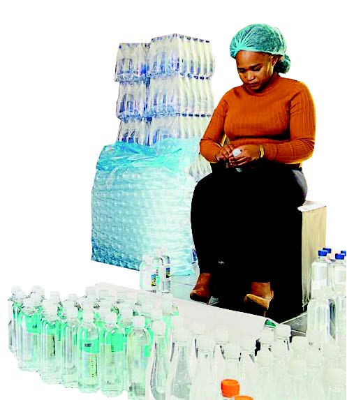 Sanele Masilela runs a purified water business called Cystil Water.