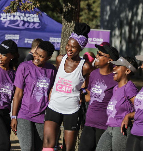Women For Change creates awareness about gender-based violence through running events.