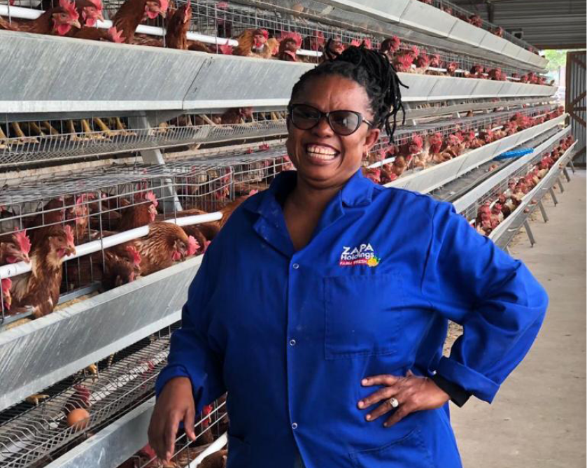 Beverly Mhlabane is the proud owner of Zapa Farm.