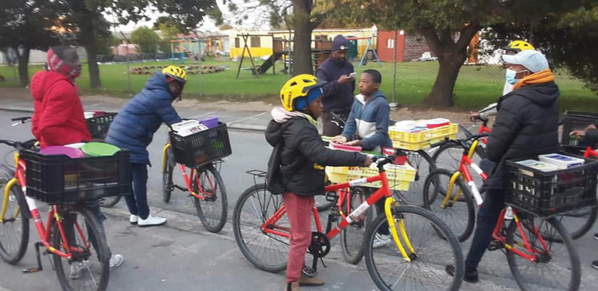 Children from the Gugulethu Community Kitchen who deliver meals to the community.