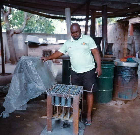 Given Ngwamba created Ndzilo Charcoal briquettes which are 100% organic waste.