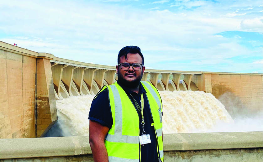 Yajvin Rajcoomar is a young candidate engineer with the Department of Water and Sanitation.