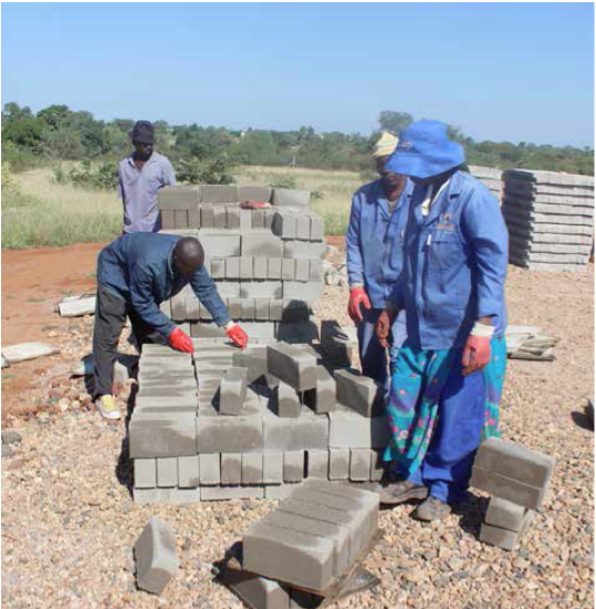 Ximambani Primary Cooperative, which employs 36 people in Mahlathi Village in Giyani, manufactures bricks, concrete stones and pillars. (Picture: Mduduzi Tshabangu)