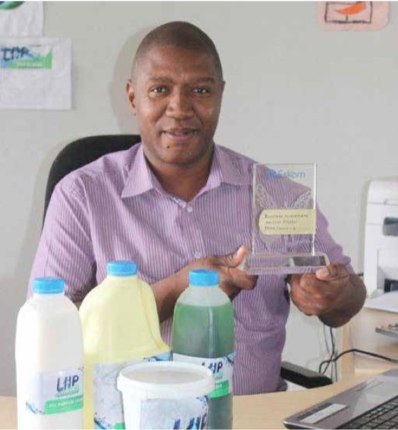 Photo caption: Kimberley businessman Thapelo Motsage of Lethabo Hygiene Products aims to make his cleaning products the number one choice for South Africans.