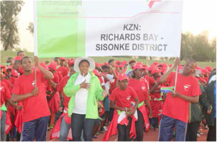 Learners from KwaZulu-Natal at the opening ceremony of the Transnet Rural and Farm School Sport Programme. (Picture: Albert Pule)