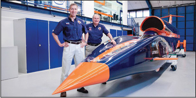 Driver Andy Green (left) and engineer Richard Noble have chosen the Northern Cape for their mission to break the land-speed record in a specially designed car.