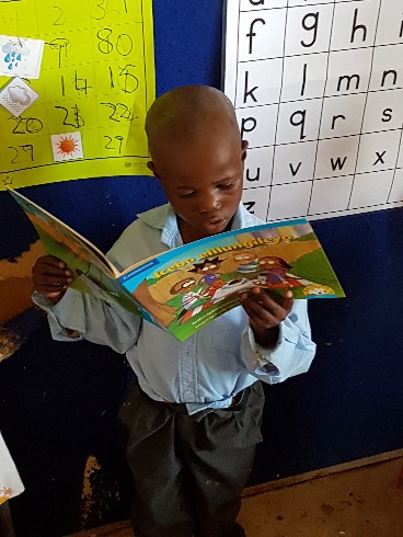 The Bilingual Interactive Differentiated Classrooms programme made books the focus of his learning and showcased six-year old Thobela Bhoyoyo’s reading ability.