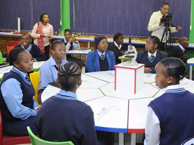 Boitumelong Secondary School in Tembisa, Gauteng is one of seven schools taking part in the paperless education system.