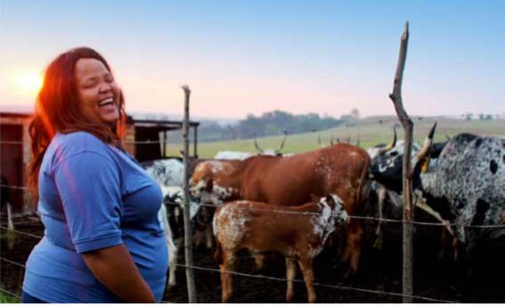 Lerato Senakhomo has a herd of 72 Nguni cattle loaned to her as part of the Gauteng Department of Agriculture and Rural Development's Nguni Cattle Improvement Project.