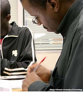 Ex combatants get training in skills like basic bookkeeping and computer skills, financial management, and life skills