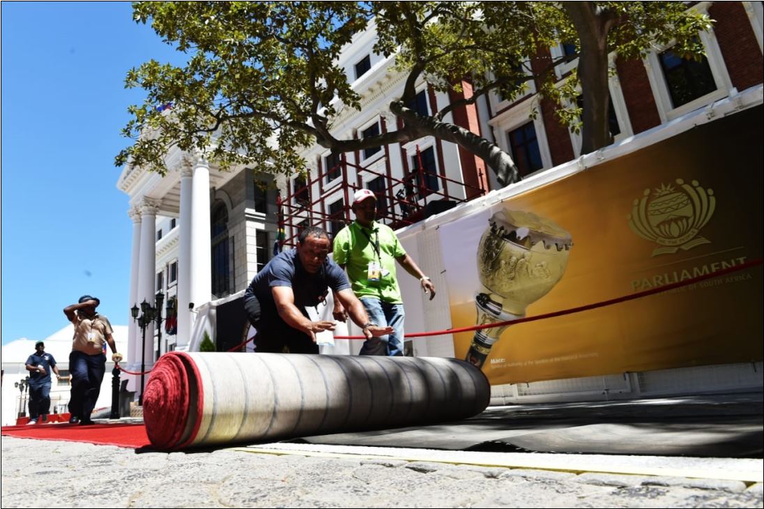 Parliament rolls out the red carpet as the final preparations for the State of the Nation address are underway.