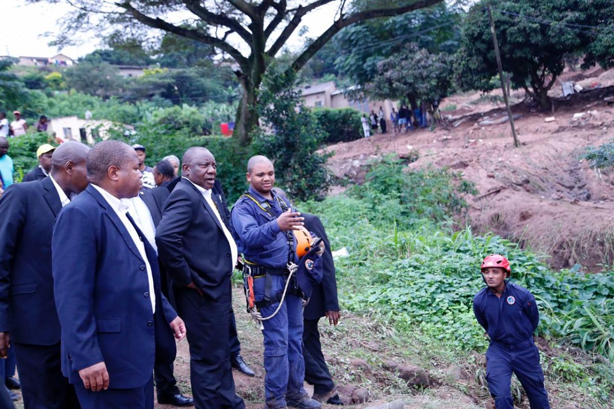 President Cyril Ramaphosa also visited the flood-affected areas to assess the extent of the damage.