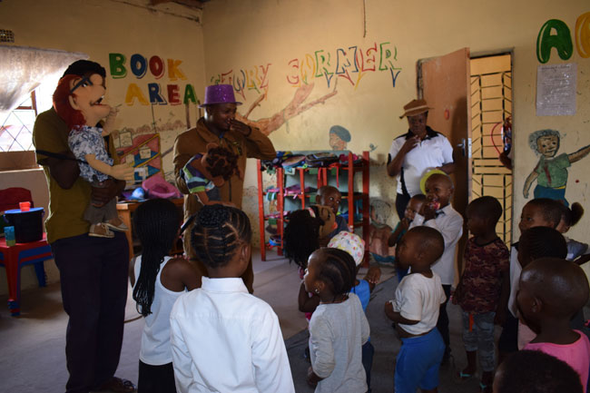 Puppeteer Pesa Pheko is all about creating an artistic experience for children in his community
