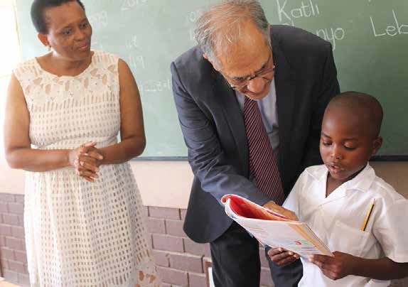 Deputy Minister of Basic Education Enver Surty handing over Vodacom-supported Divhani Creche and School of Excellence's Early Childhood Development Centre in Makhado, Limpopo.