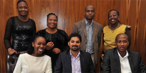 The National Youth Development Agency’s new board members (standing from left) Zandile Majozi, Nyalleng Potloane, Mothupi Modiba, Maropene Ntuli and (seated) Xoliswa Bambiso, Yershen Pillay, Kenny Morolong are ready to take the agency to new heights.