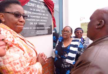 Eastern Cape Health ME C Dr Pumza Dyantyi (right) at the opening of the new Middledrift Community Health Centre. The centre is a 24-hour facility that provides the town's residents with quality healthcare services.