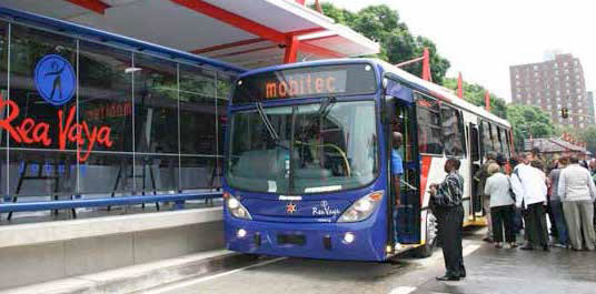 Rea Vaya bus transport system.