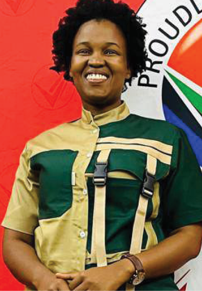 Malebo Pebetse Matlala is the owner of Mokatani  which designs and supplies safari and farming clothing.
