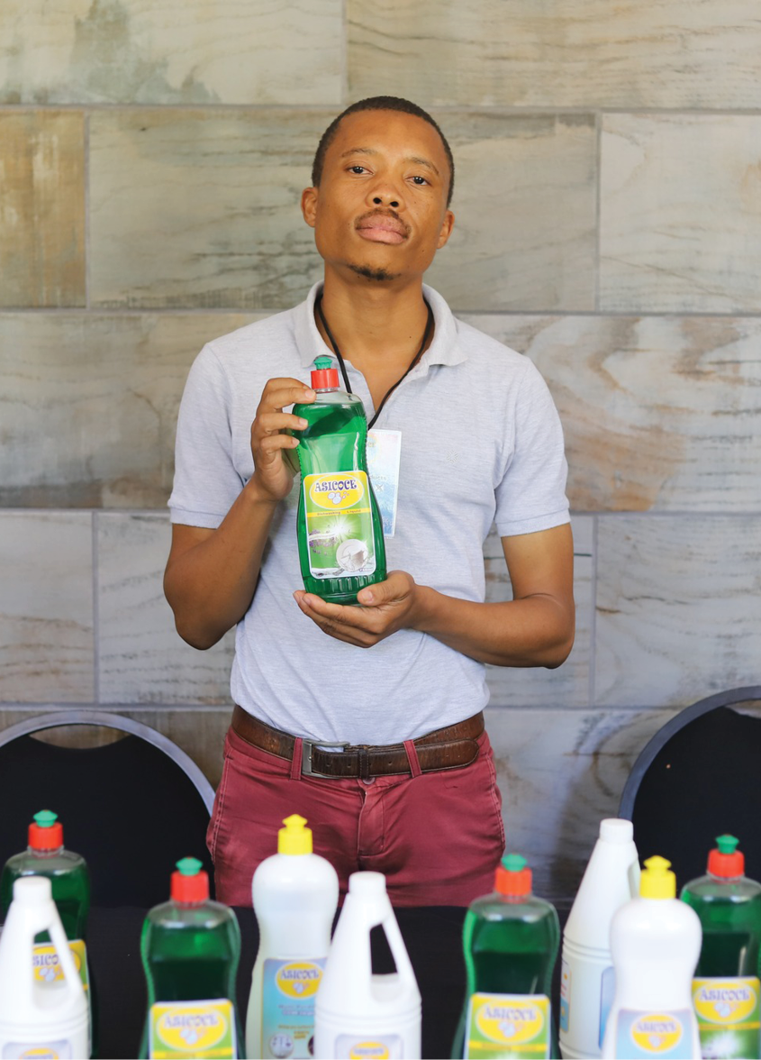 Khulile Moyake decided to start his cleaning product business to create a legacy.