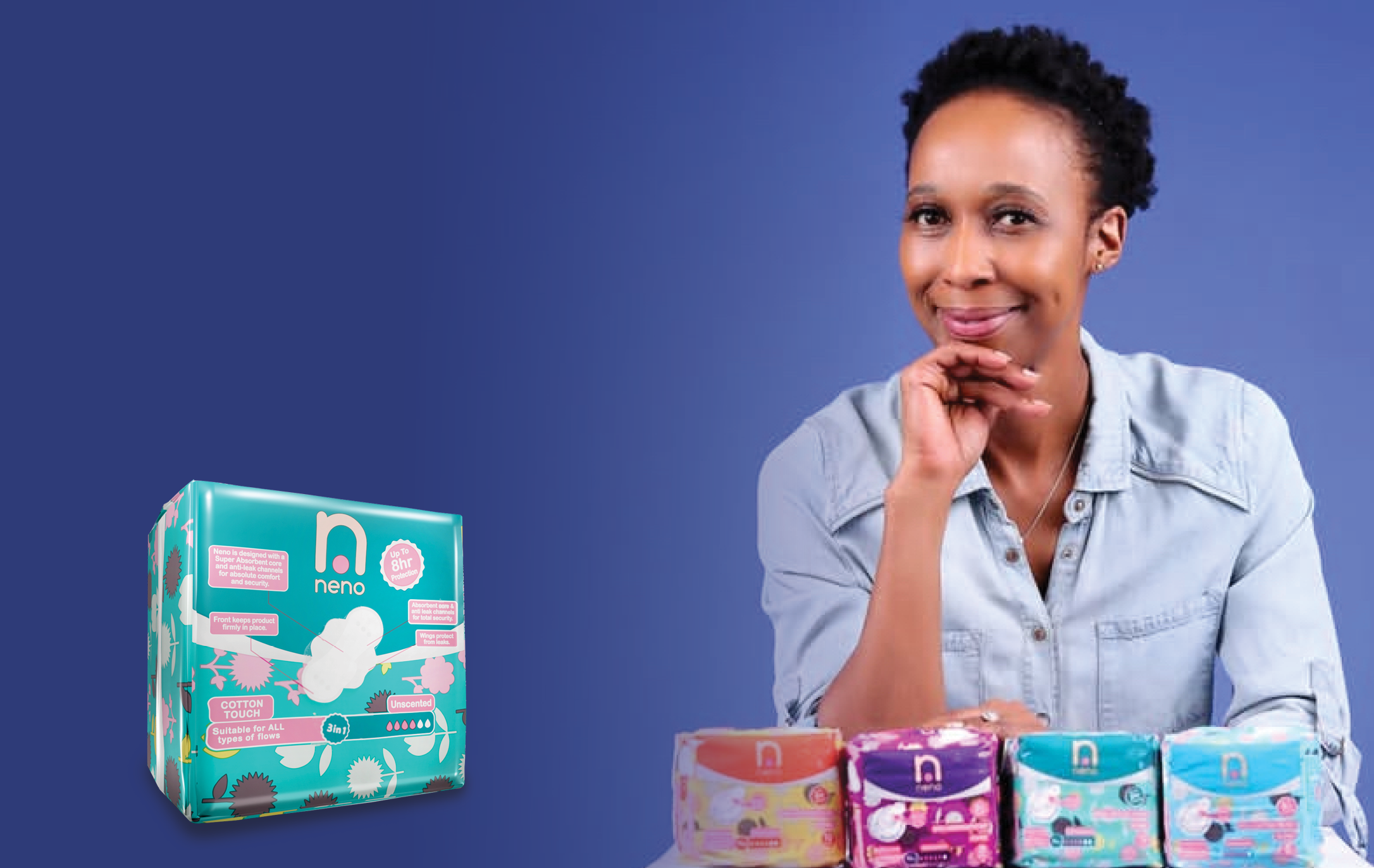 Lesego Mathate u rhangela Neno Sanitary Pads hi xikongomelo na hiseko.