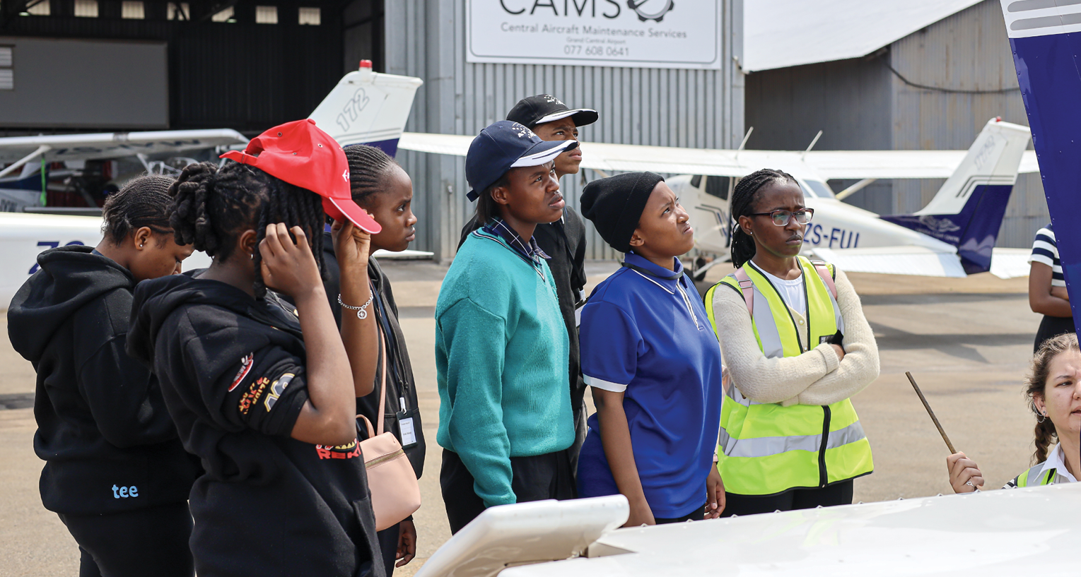Flying high are a group of young girls from around the country being introduced to the aviation sector, thanks to the ATNS.