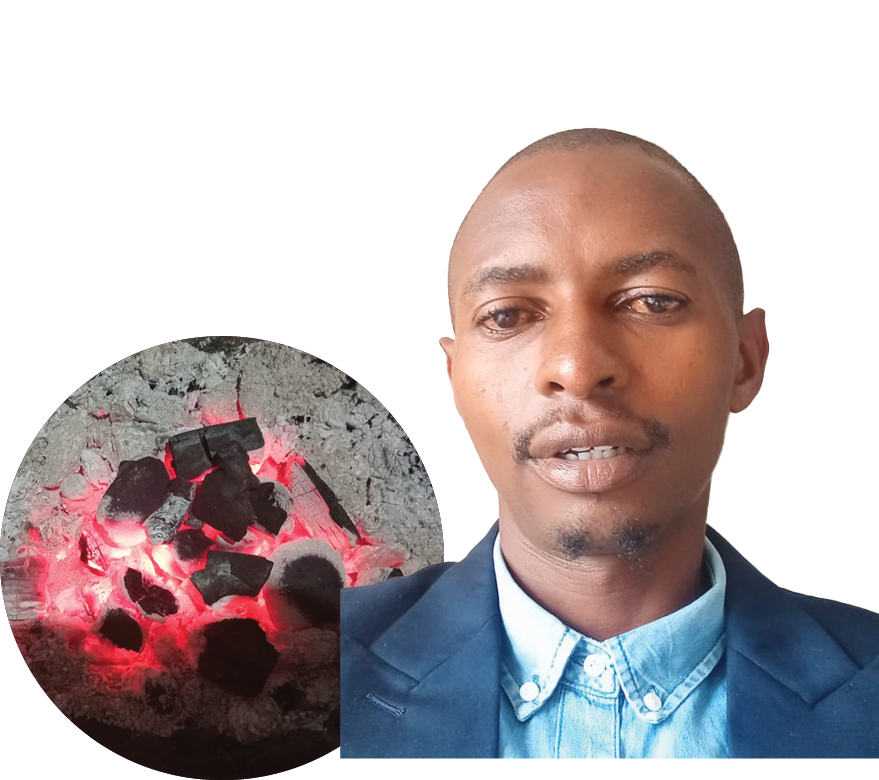 Atang Ramabele, founder of Morumotsho Charcoal, produces charcoal and briquettes from alien and invasive trees and biomass.