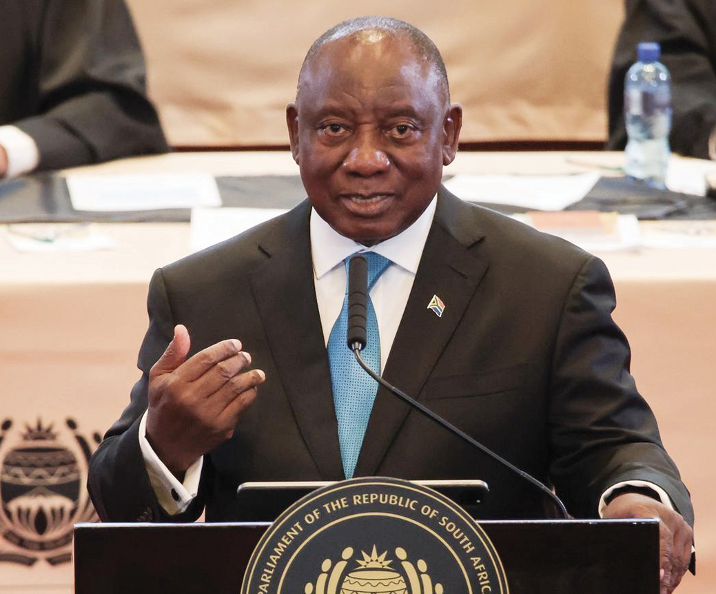 President Cyril Ramaphosa delivering the 2026 State of the Nation Address.
