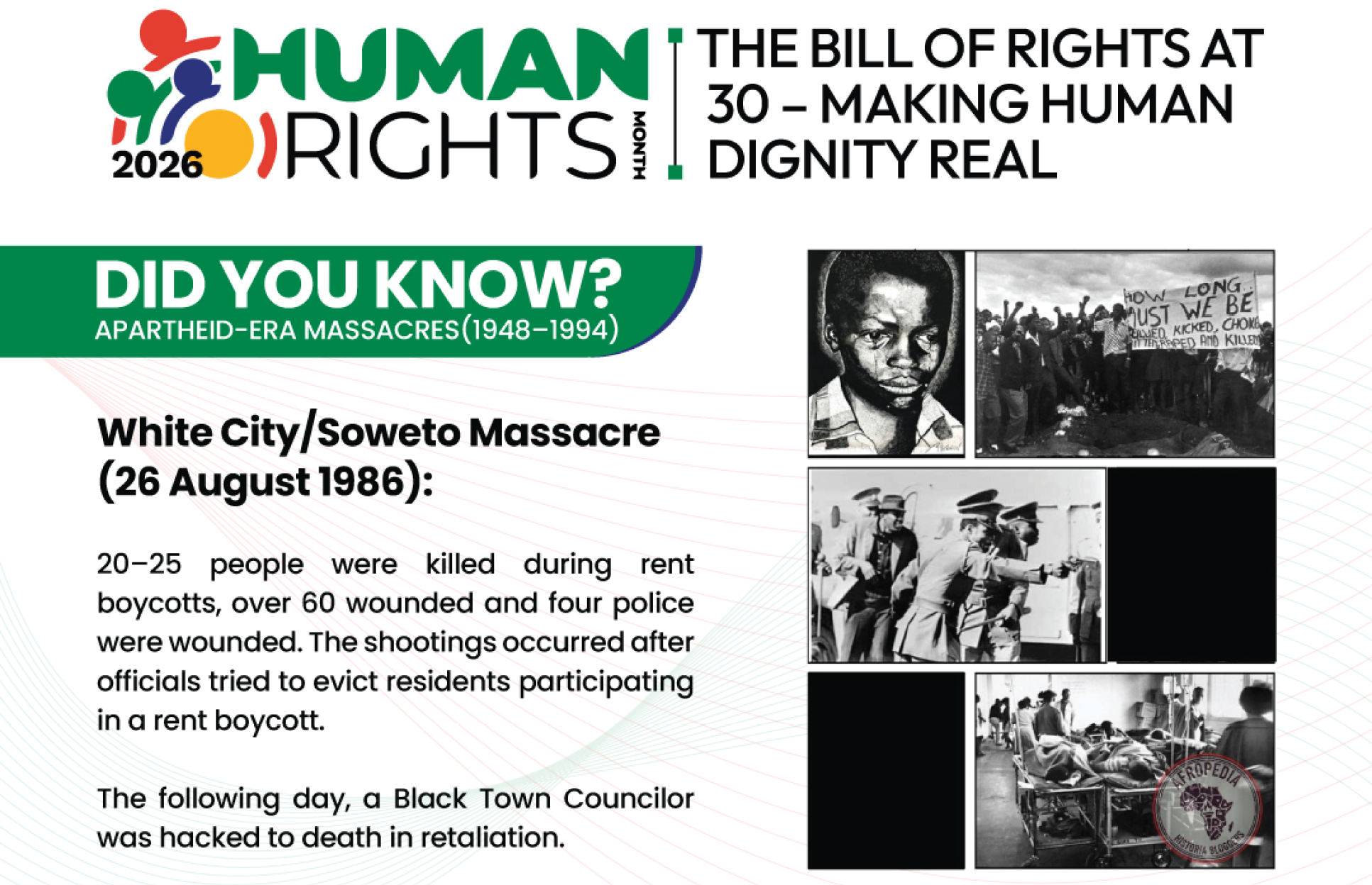 Every person must be able to live in dignity, comfort and peace