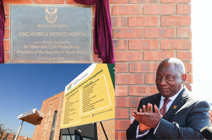 President Cyril Ramaphosa officially opened the King Nyabela District Hospital in the Steve Tshwete Local Municipality, Mpumalanga. The hospital will provide quality healthcare services to more than 240,000 people in the area.