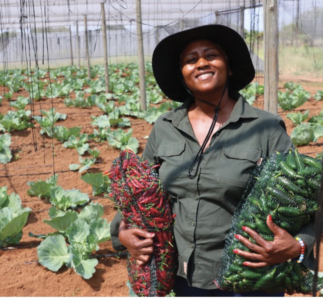 Tebogo Nyathela has turned a small farming venture into the thriving Farmers Hope enterprise.