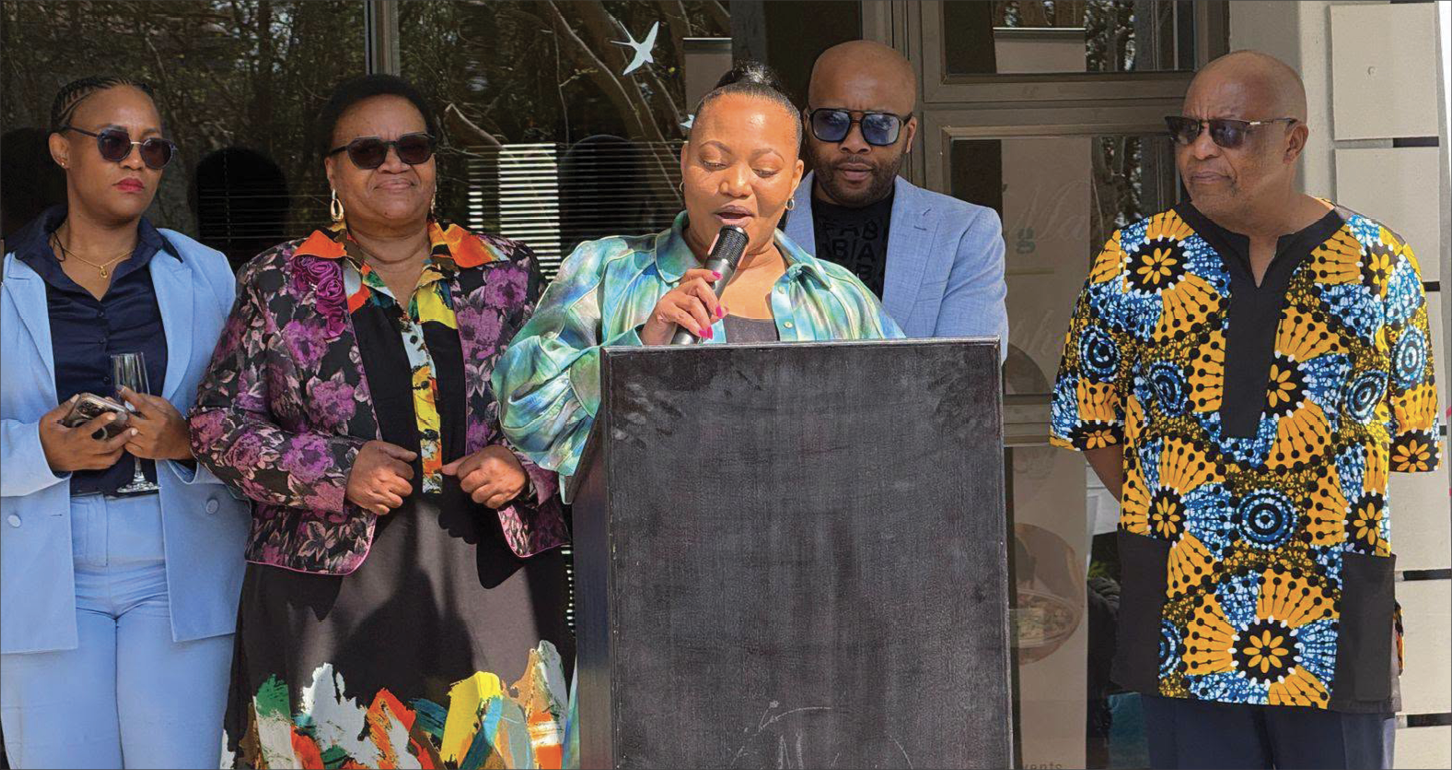 Puleng Mvimbi [ holding the microphone] has built a growing hospitality business in Bloemfontein, creating jobs and contributing to the local tourism sector.