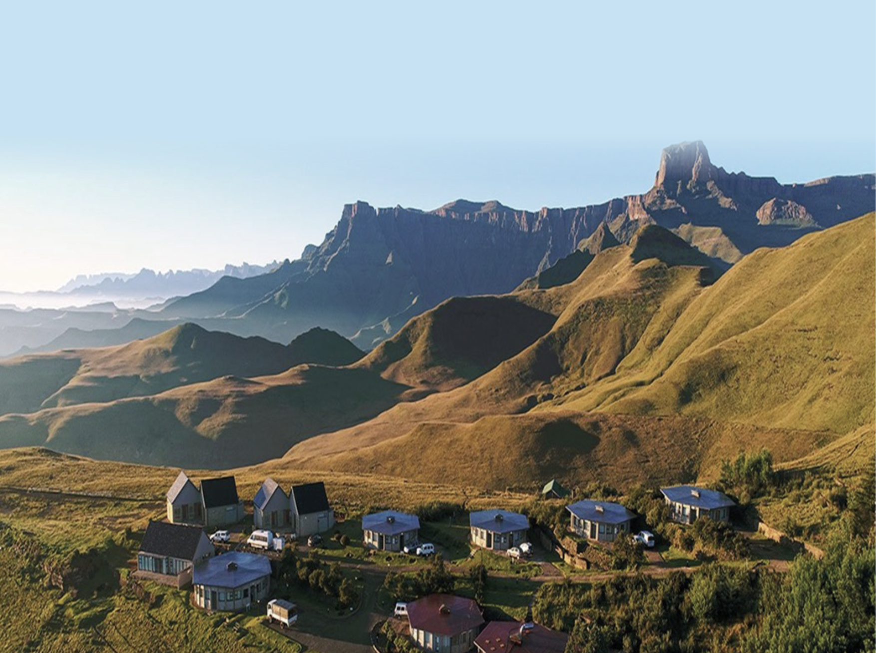Witsieshoek Mountain Lodge sits below the Drakensberg Amphitheatre, offering visitors breathtaking scenery while creating opportunities for the local community.