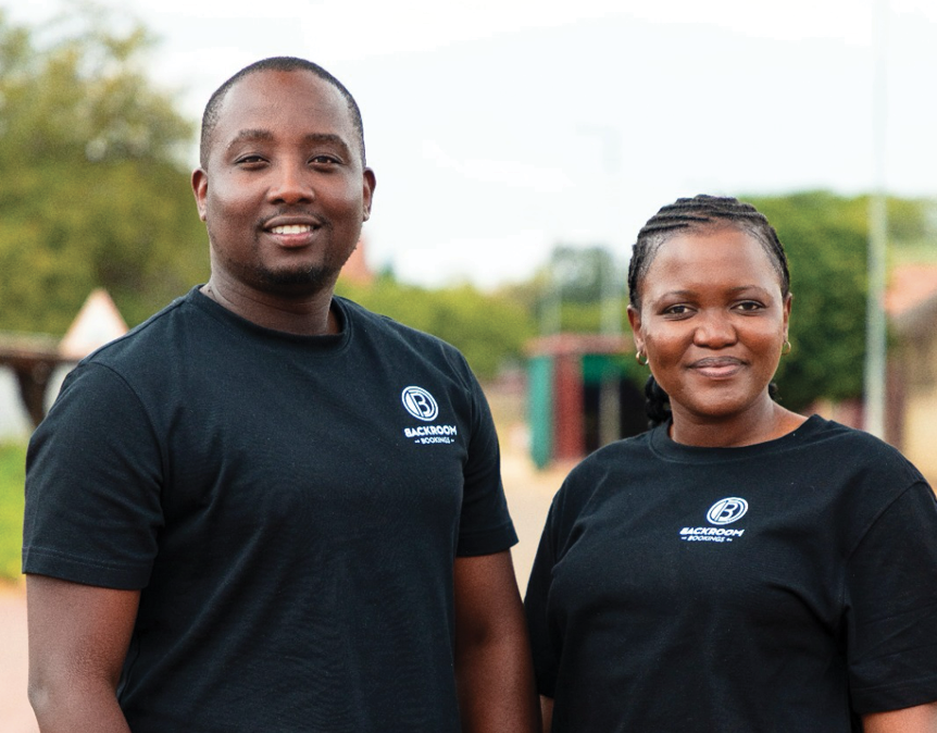Entrepreneur Nick Chali and  business partner Tsakane Nkolele founded Backroom Bookings, a platform that helps township homeowners earn income by connecting travellers with locally owned accommodation.