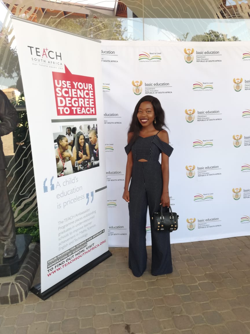 Gabisile Gasa who is one of the graduates partaking in the TeachSA initiative of placing graduates as teachers in schools.