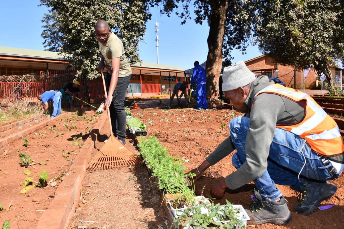 Government Communication and Information System (GCIS) employees took part in the Mandela Day activities at Zodwa Special School in Atteridgeville