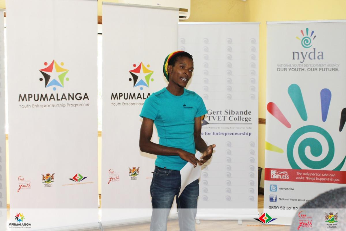 Knowledge Nkosi owner of Nkosenhle Investment and Trading is one of the nine Mpumalanga youth entrepreneurs programme winners.