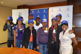 The group of 10 young South Africans who received bursaries to study in Serbia at the farewell ceremony before their departure.